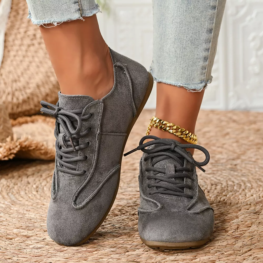 Lace Up Round Toe Sneakers, image 11