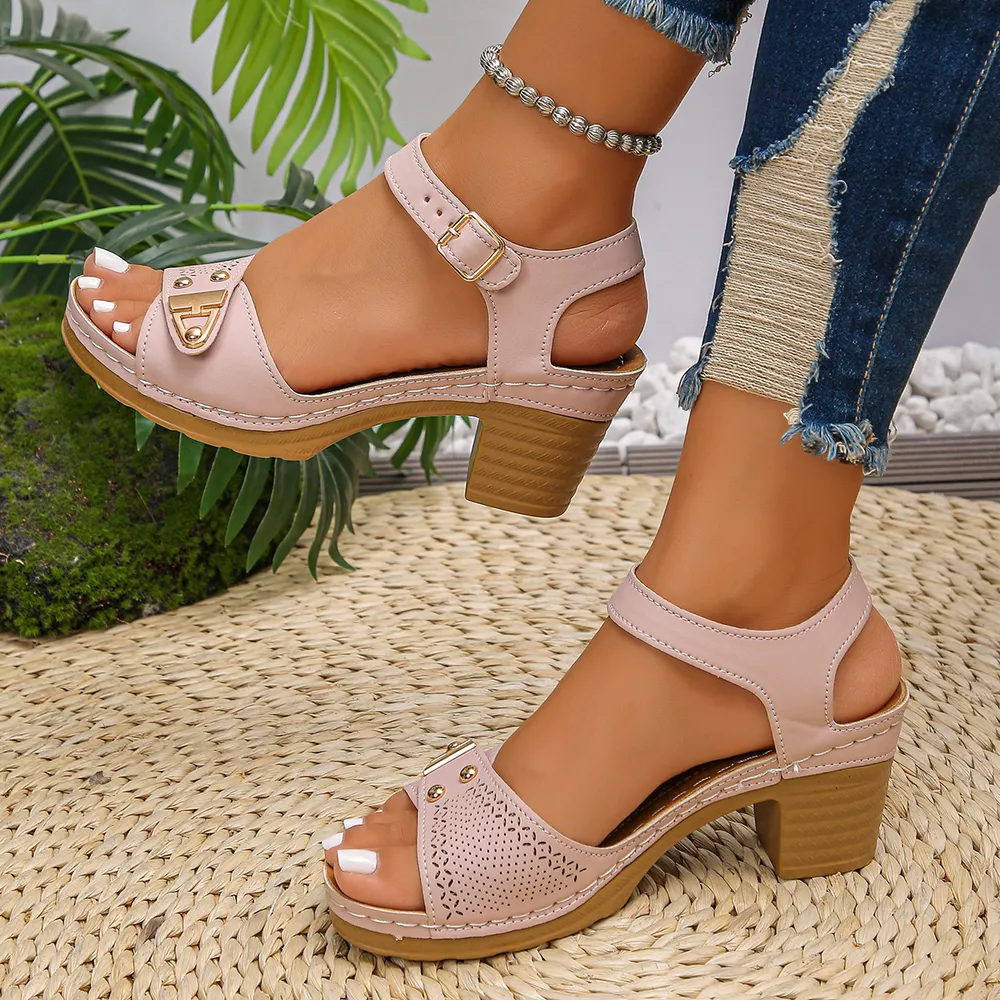 Vintage Block Heel Sandals, image 6