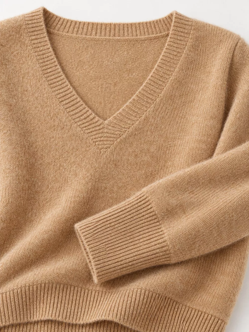 V-Neck Solid Color Sweater, image 28