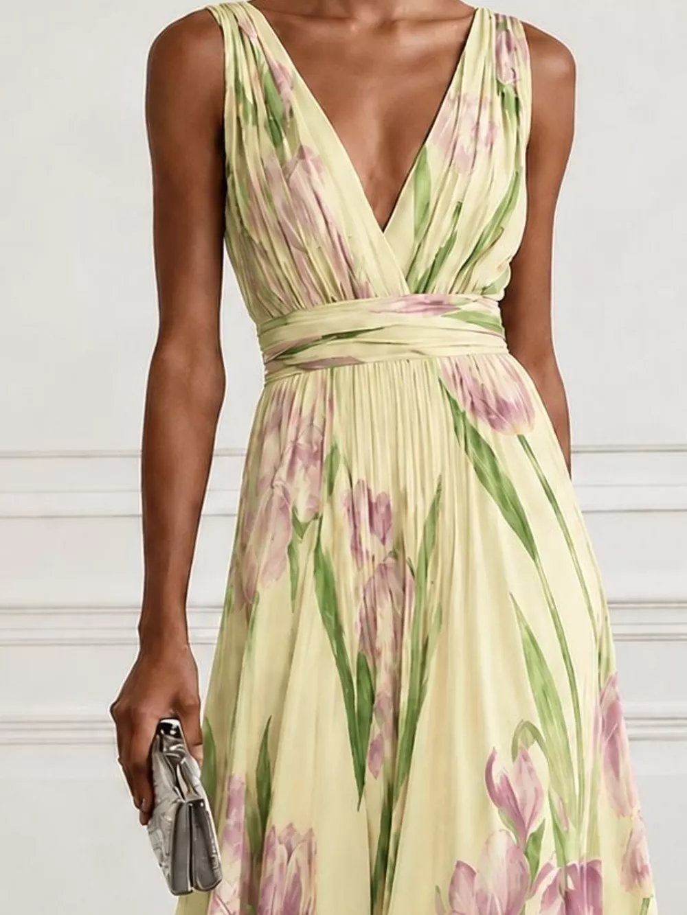 Full Size Sleeveless Floral Print Maxi Dress Plus Size, image 39