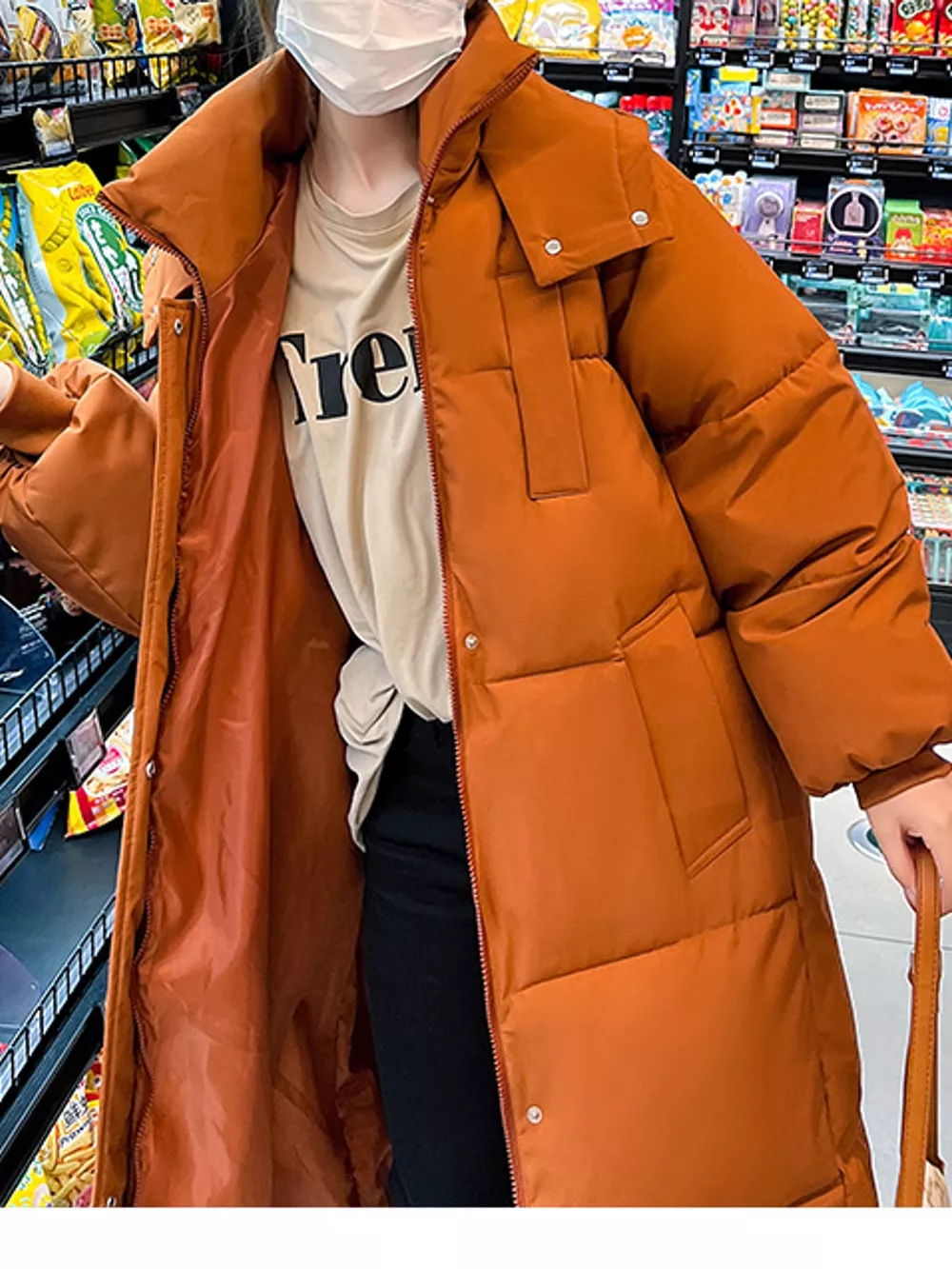 Plus Size Oversized Hooded Longline Puffer Coat, image 26