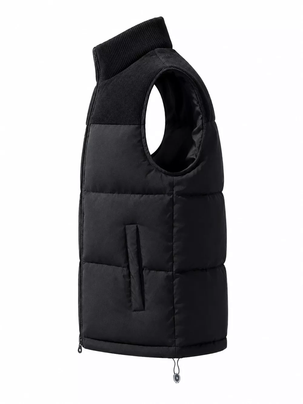 Men's Full Size Corduroy Patchwork Puffer Vest Plus Size, image 5