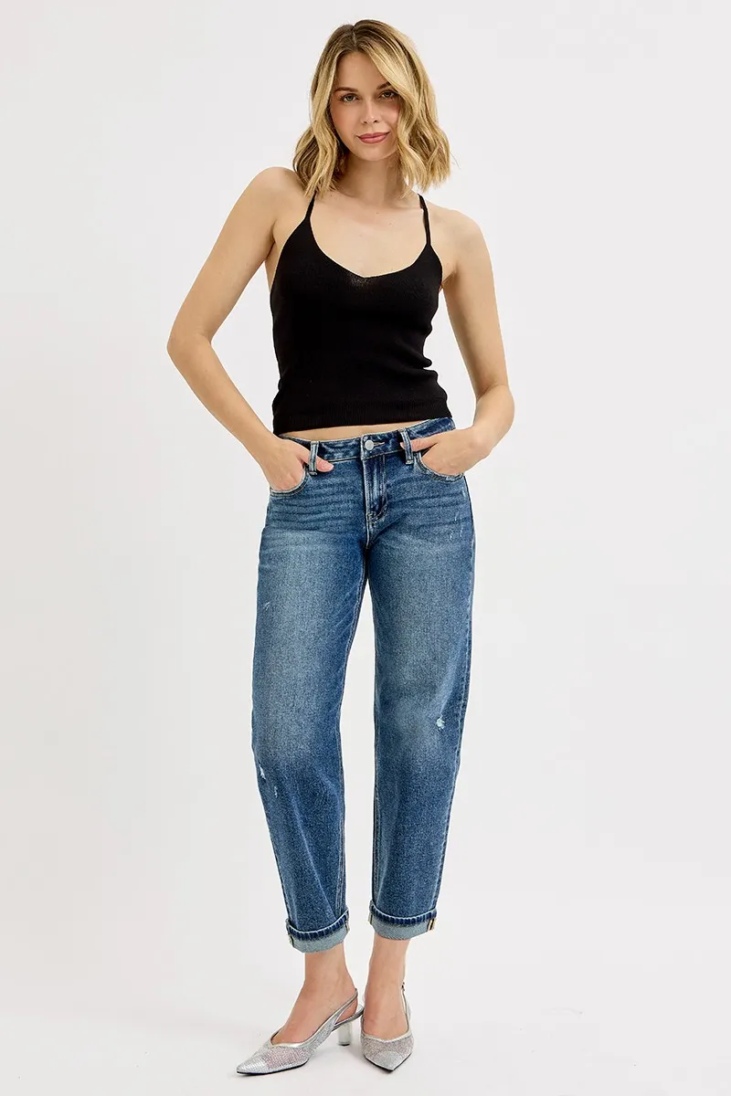 Full Size Low Rise Crop Boyfriend Jeans Plus Size, image 6