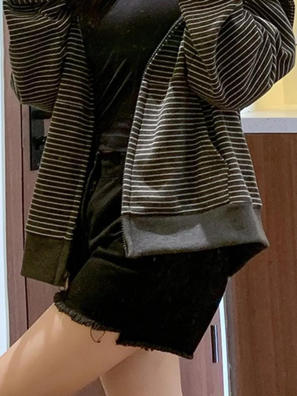 Striped Zip-Up Hoodie, image 12