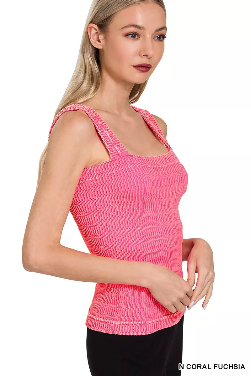 Seamless Winkle Stone Washed Tank Top, image 2