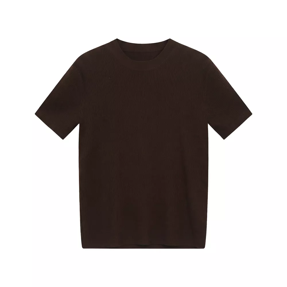 Men's Ribbed Knit Short Sleeve T-Shirt, image 11
