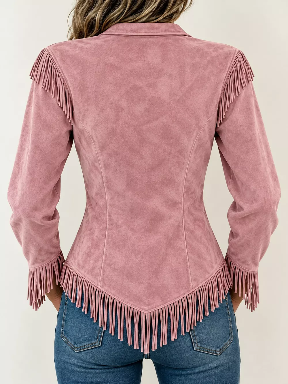 Full Size Fringed Button Up Shirt Plus Size, image 3