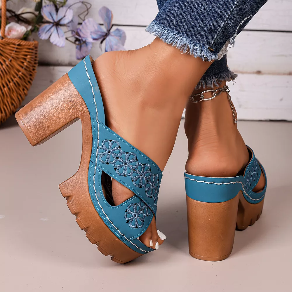 Open Toe Block Heels Sandals, image 8