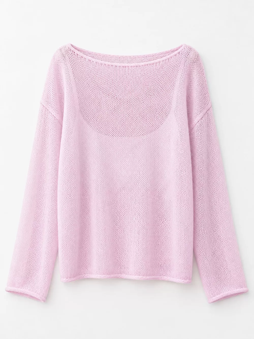 Full Size Sheer Lightweight Knit Top Plus Size, image 5