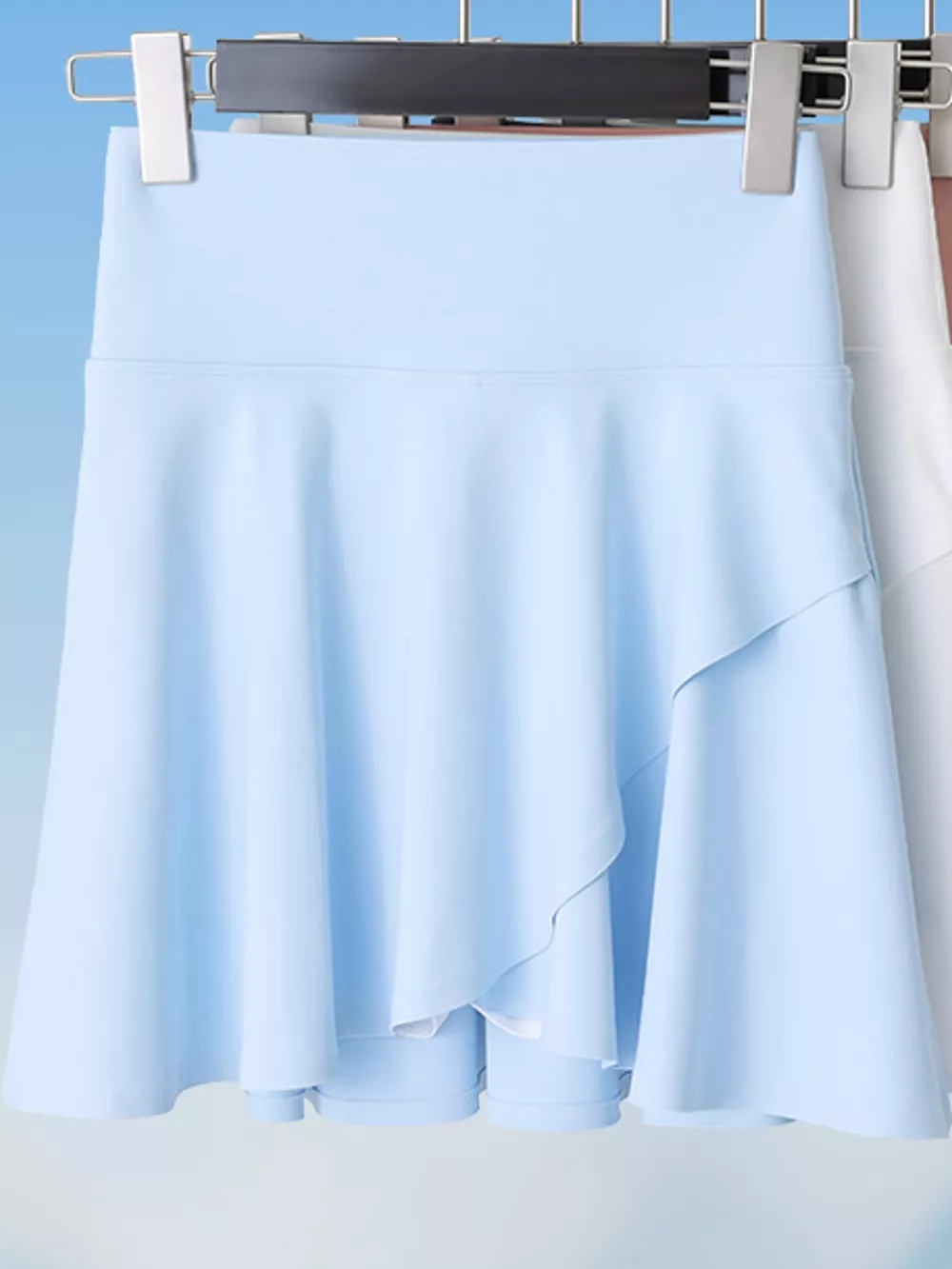 Full Size High-Waisted Flared Athletic Skirt with Breathable Performance Fabric Plus Size, image 11