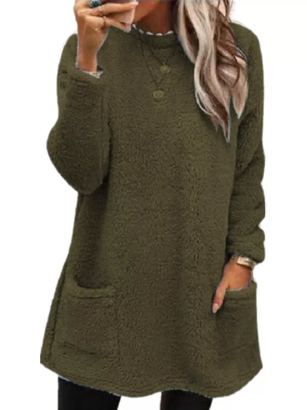 Full Size Fleece Dropped Shoulder Sweatshirt Plus Size, image 17