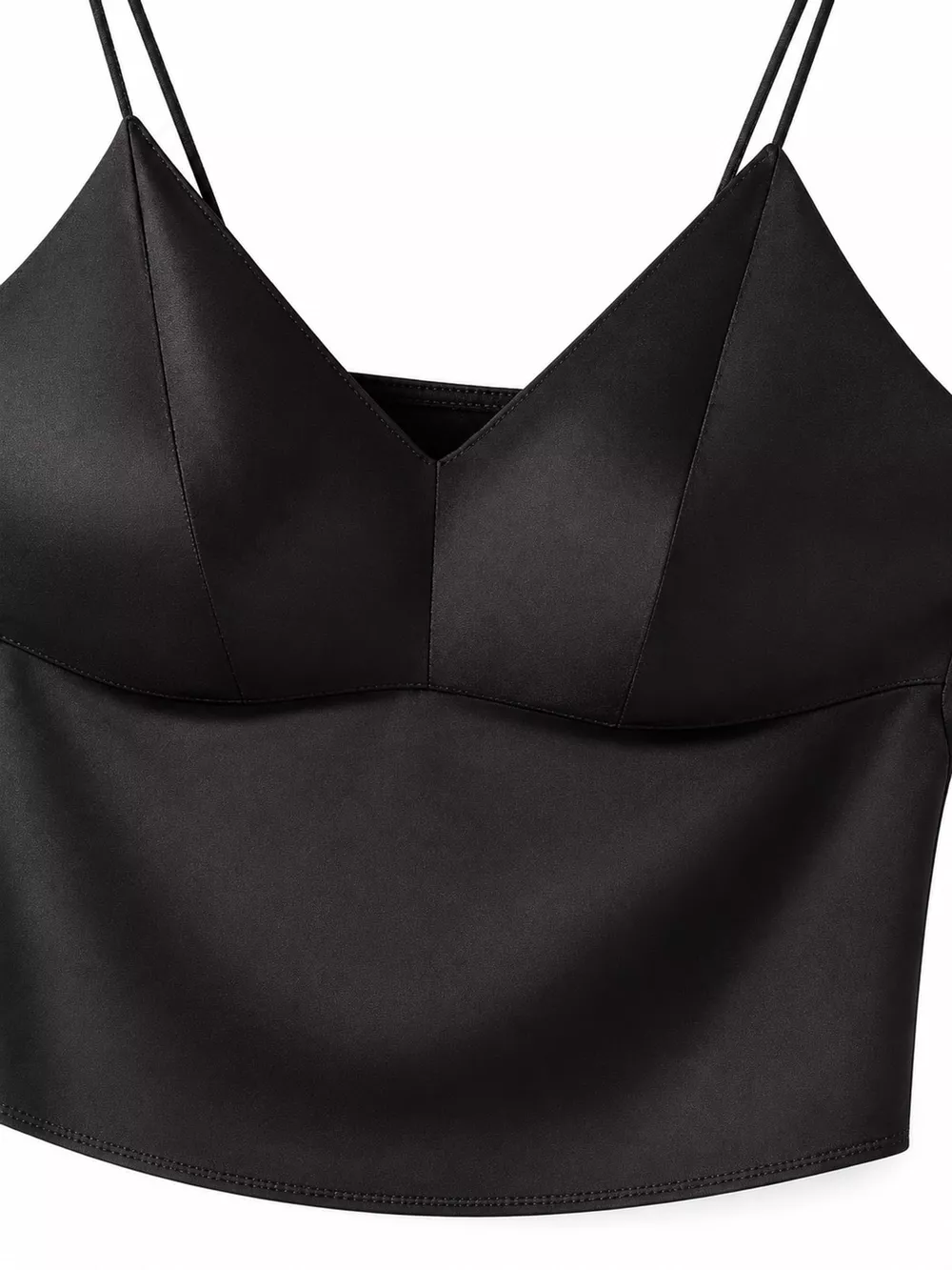 Satin V-Neck Cami, image 3