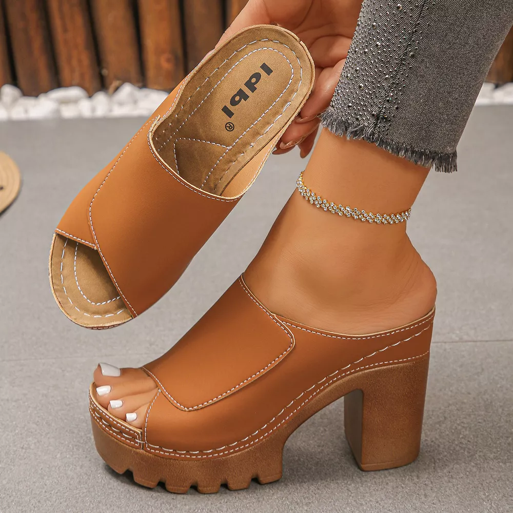 Open Toe Block Heels Sandals, image 5