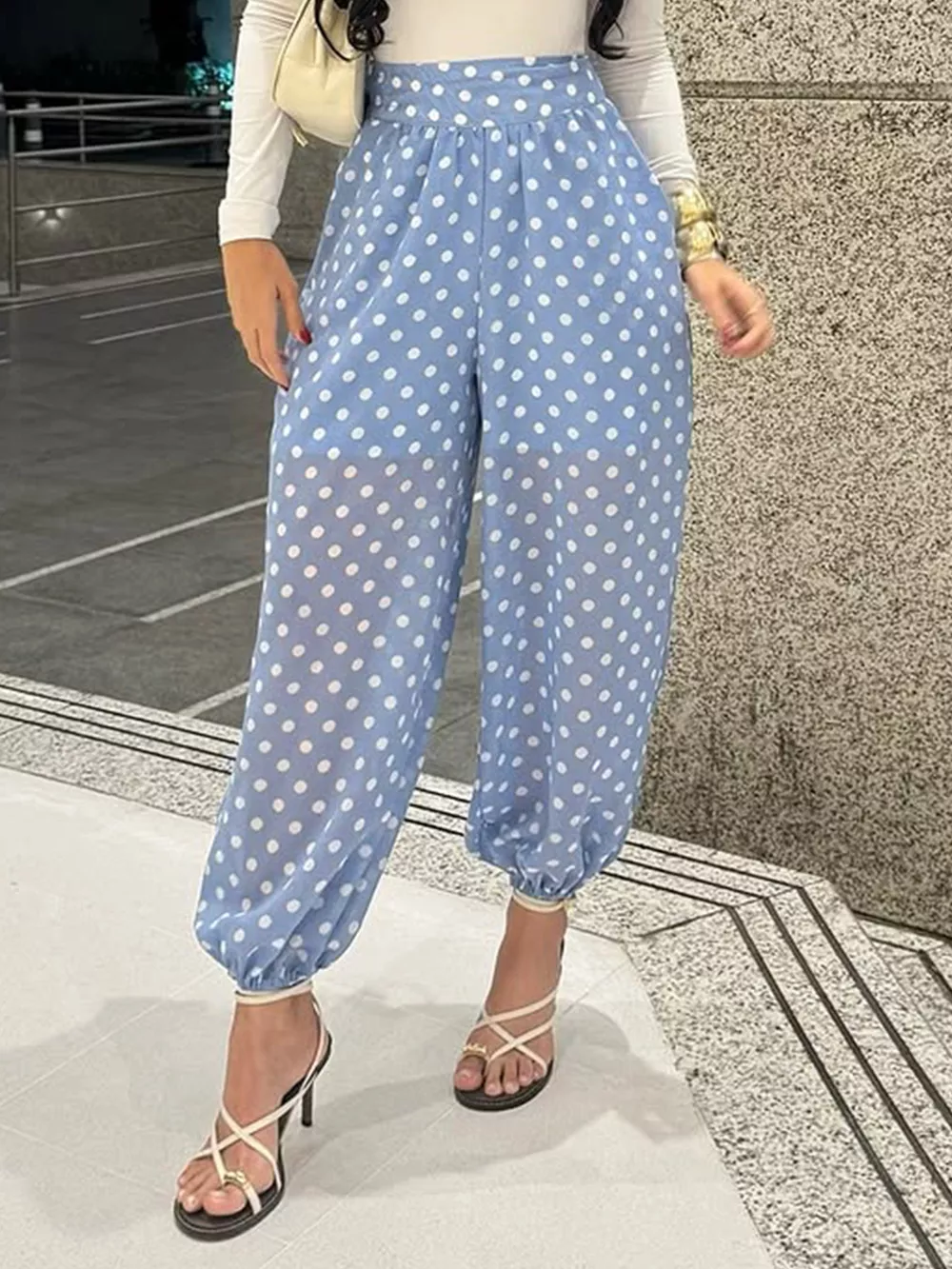 Polka Dot Wide Leg Pants, image 5