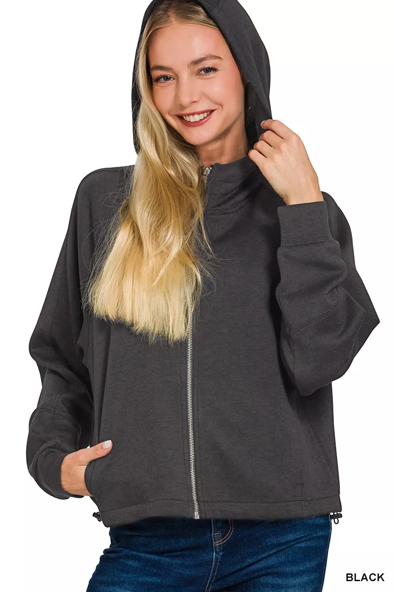 Soft Scuba Full Zip Hoodie Jacket, image 2
