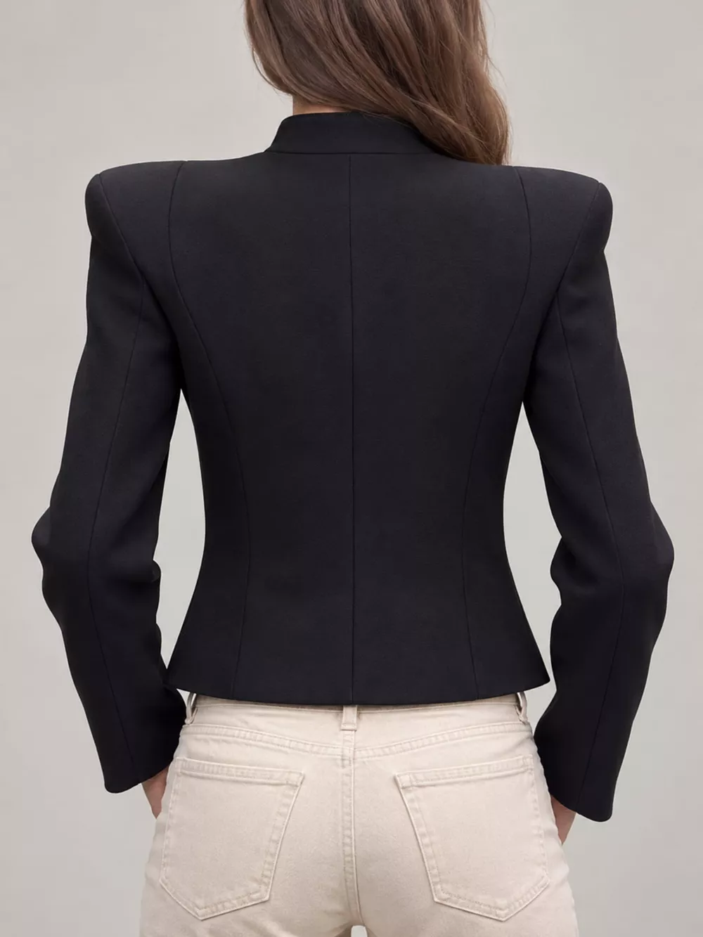 Decorative Button Cropped Jacket, image 4