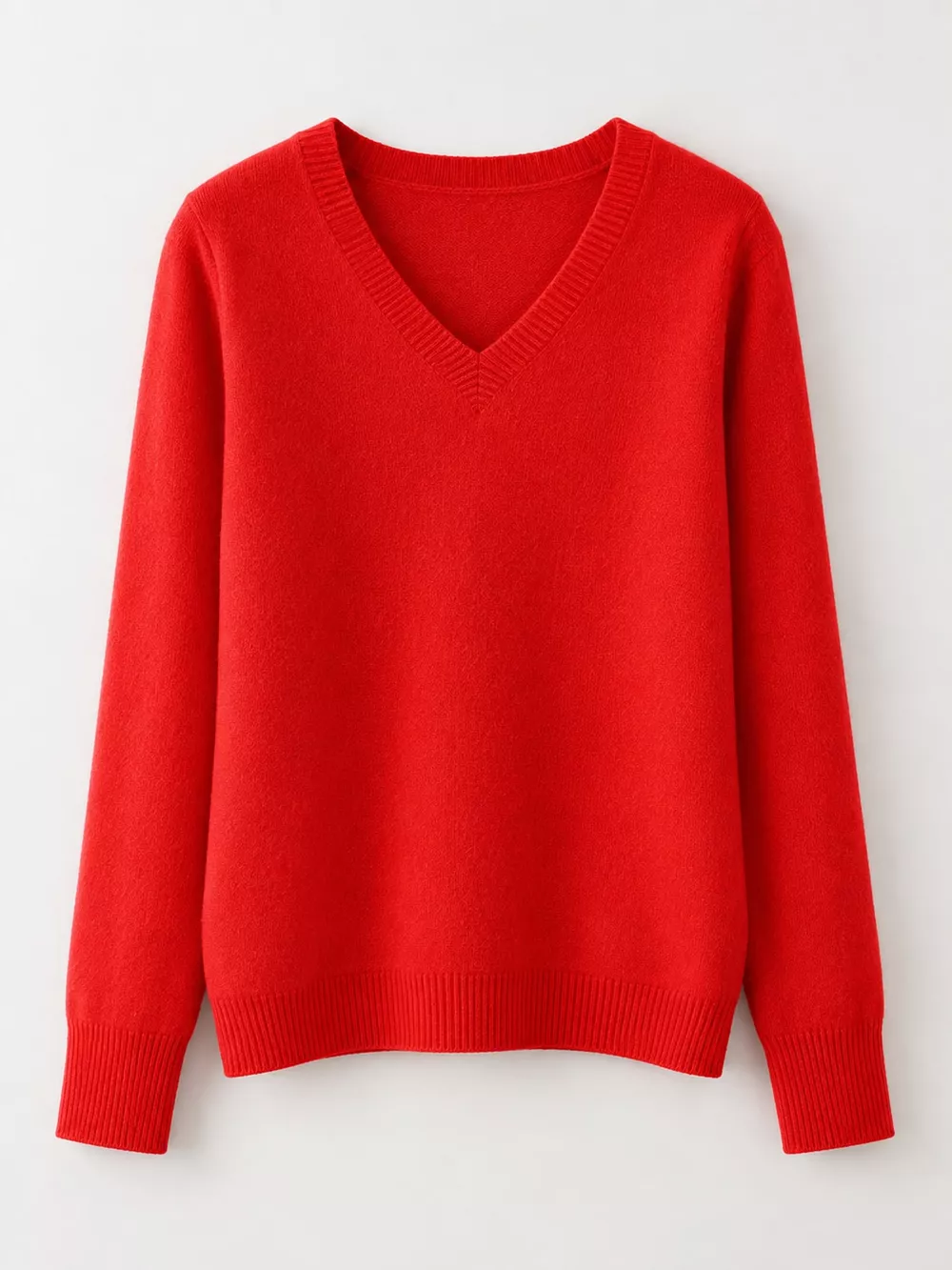 V-Neck Solid Color Sweater, image 15