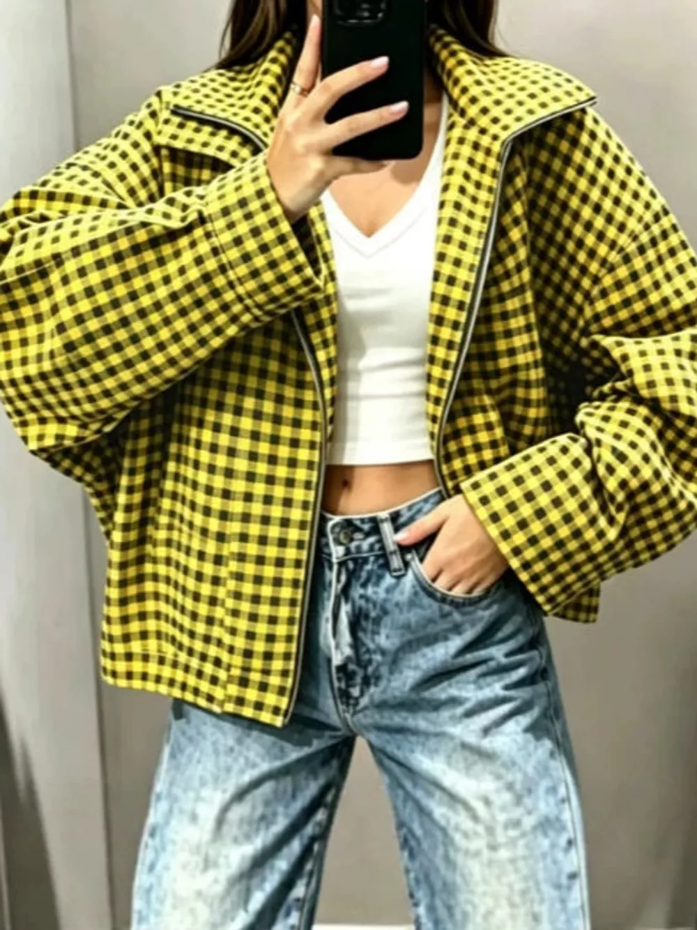Plaid Zip-Up Jacket, image 12