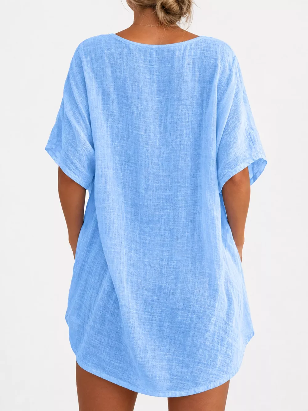 Full Size Casual Loose Fit Beach Short Sleeve Shirt Plus Size, image 21