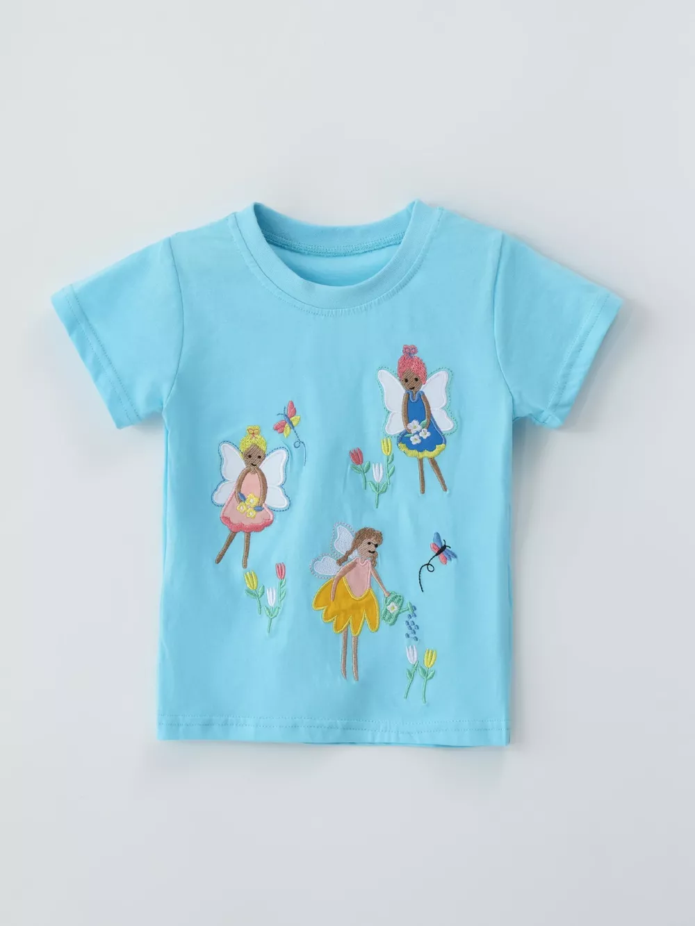 Children's Embroidered Round Neck T-Shirt, image 2