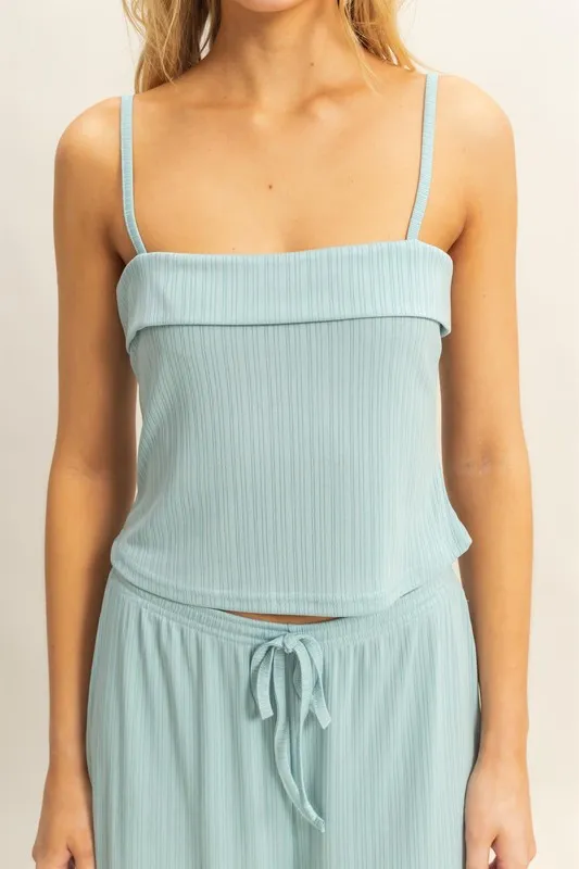Rib Knit Cami Top and Pants Set, image 5