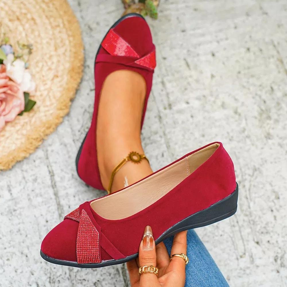Rhinestone Embellished Wedge Slip-Ons, image 18