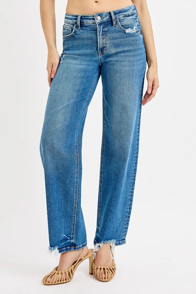 Full Size Mid Rise Baggy Jeans Plus Size, image 2