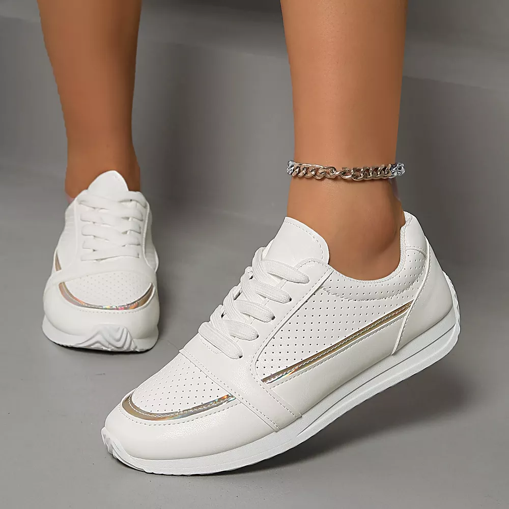 Round Toe Lace Up Sneakers, image 3