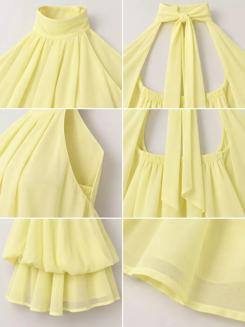 Halter Neck Ruched Mini Dress, image 8