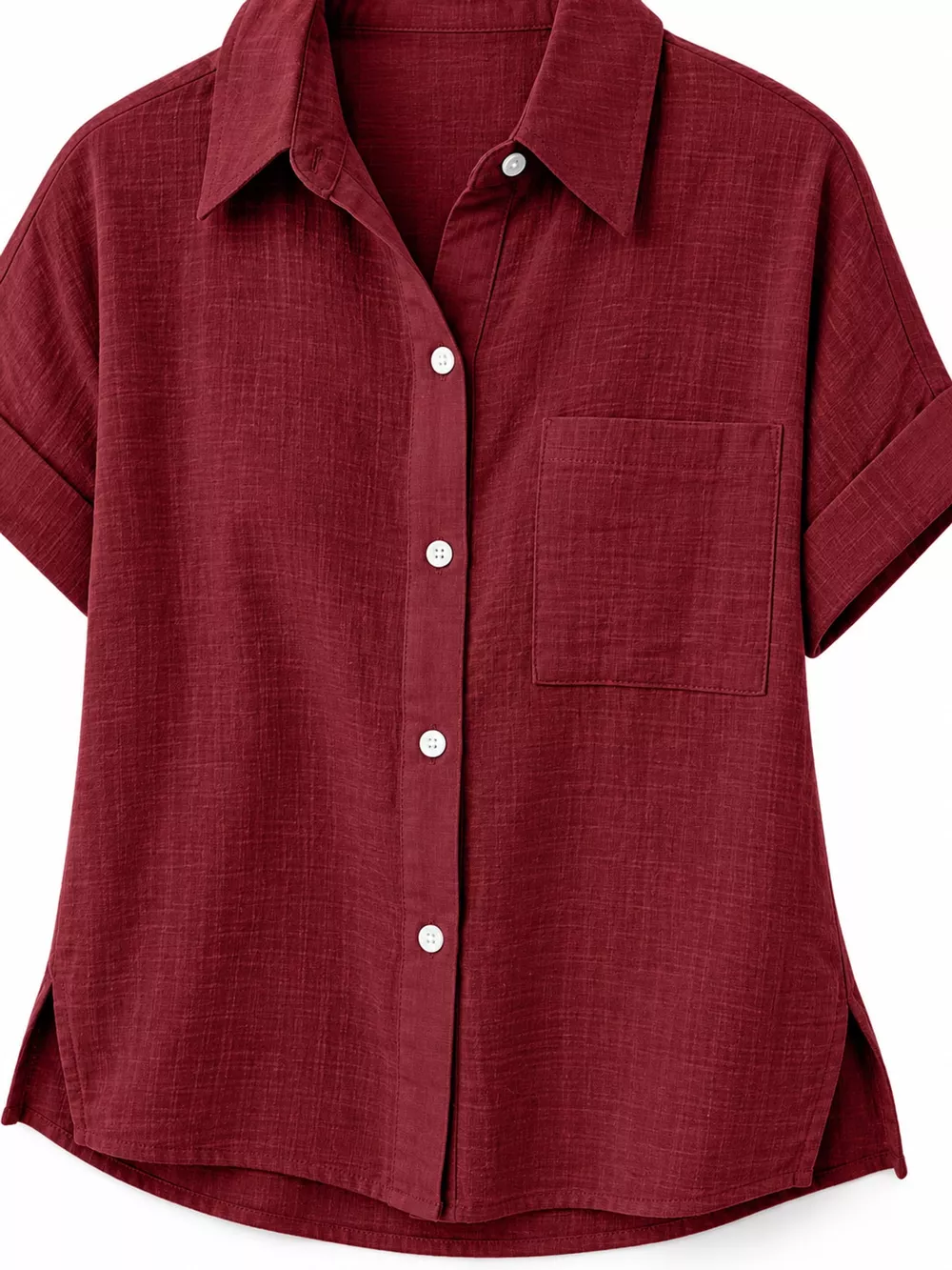 Full Size Button Up Short Sleeve Shirt Plus Size, image 45