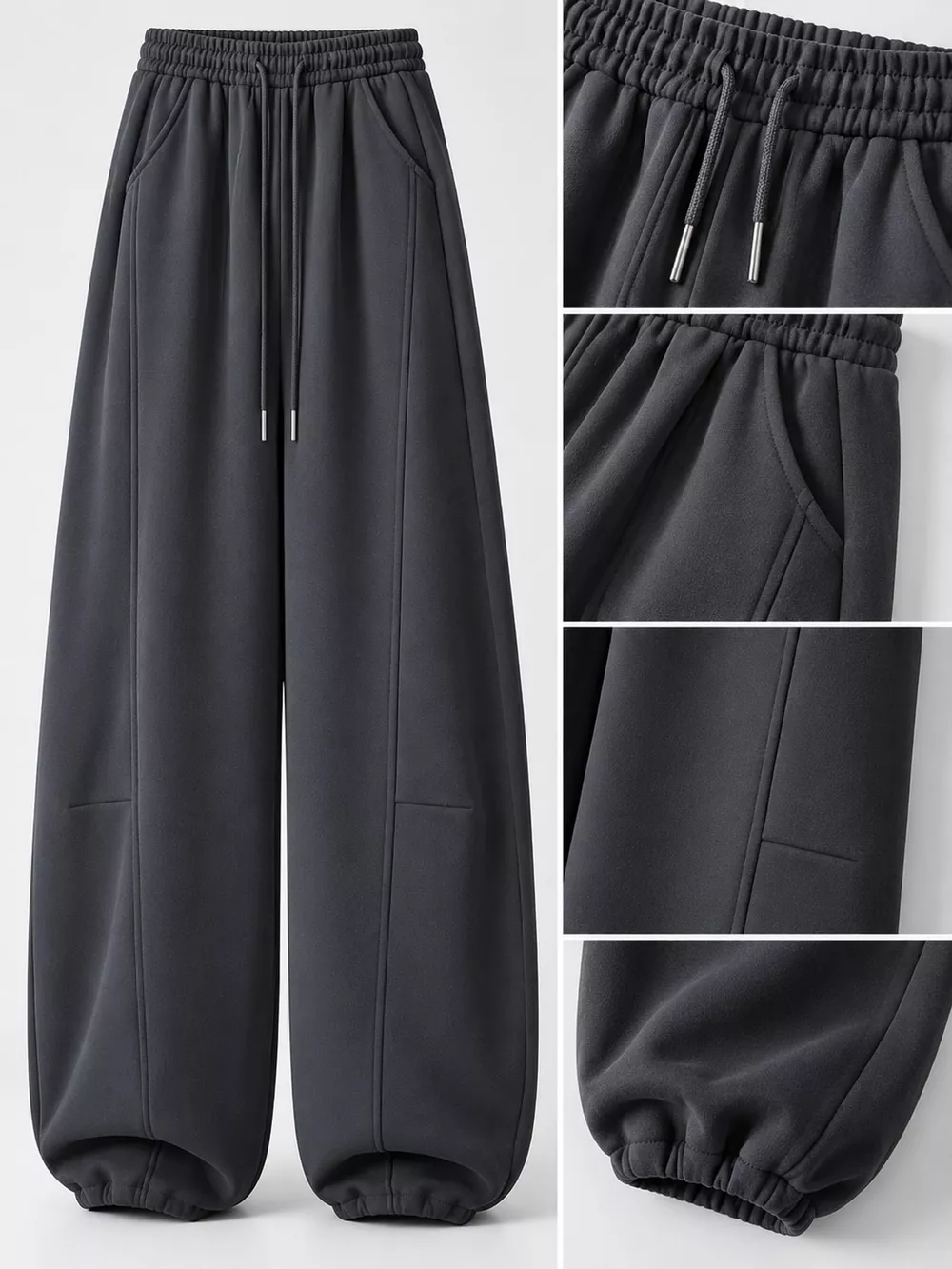 Full Size Drawstring Loose Fit Wide-Leg Sweatpants Plus Size, image 10