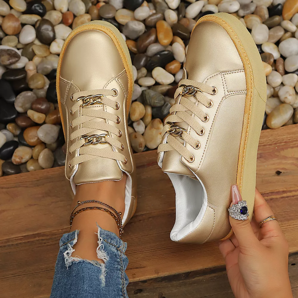 Round Toe Platform Sneakers, image 15