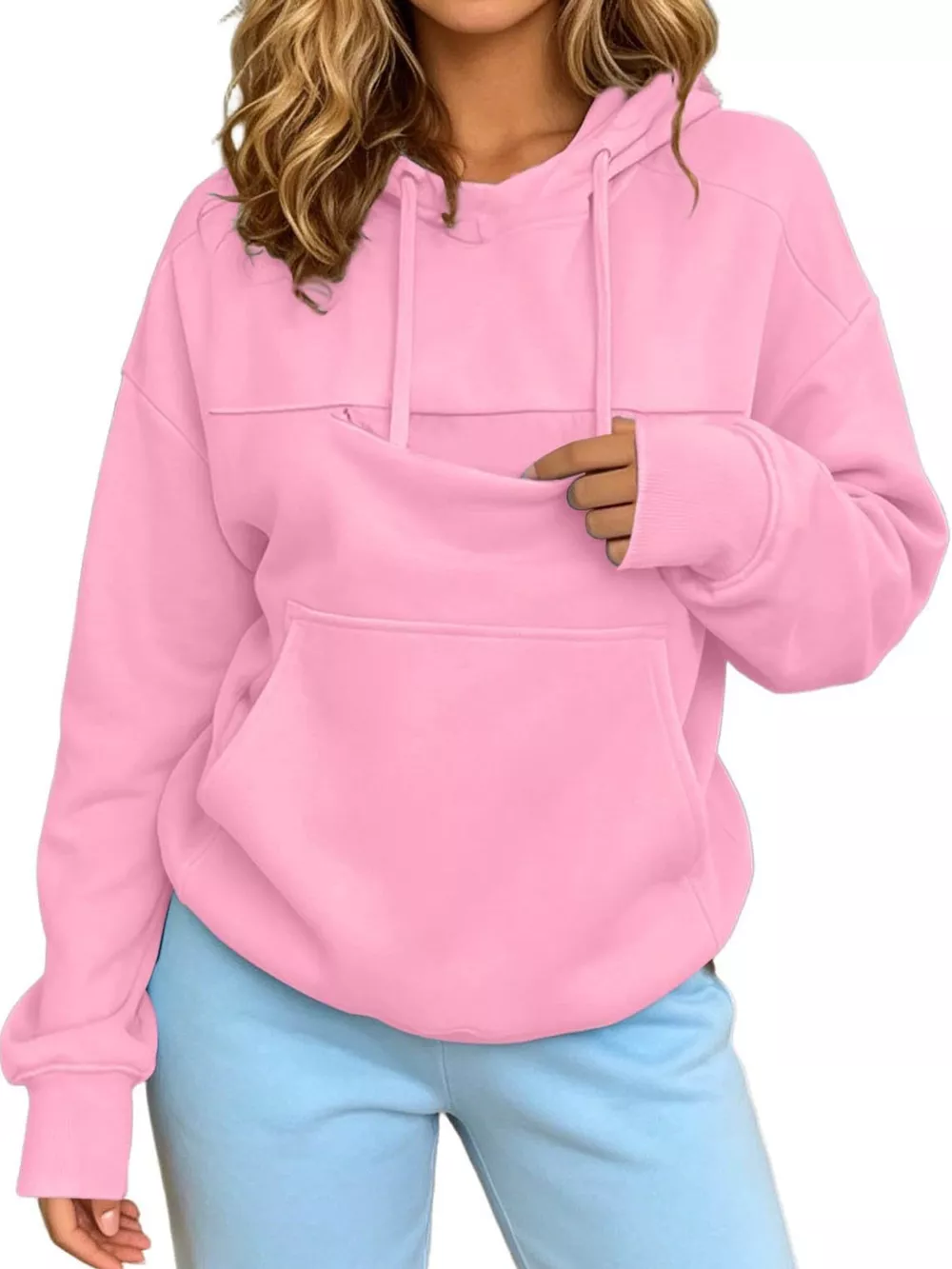 Full Size Cat Pouch Drawstring Hoodie Plus Size, image 14