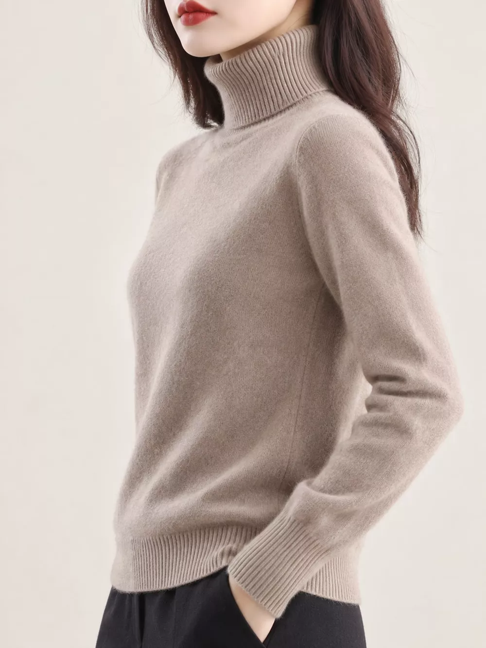 Full Size Turtleneck Long Sleeve Sweater Plus Size, image 77
