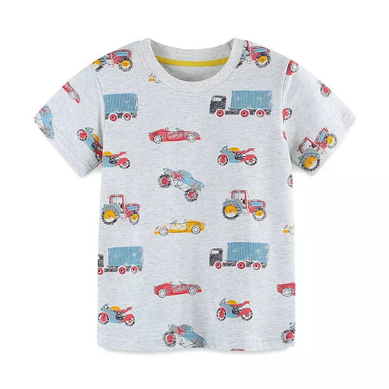 Children's Vehicle Print T-Shirt and Shorts Set, image 2
