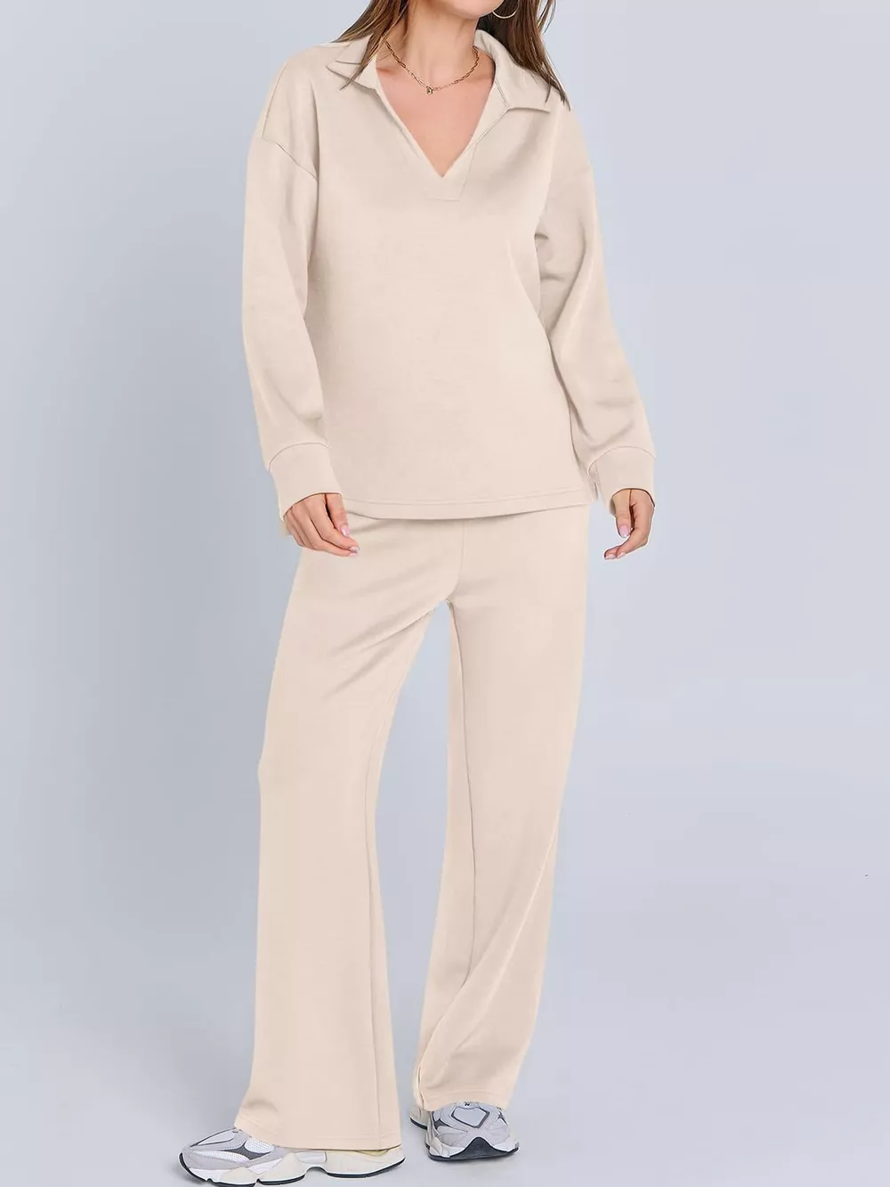 Dropped Shoulder Top and Pants Set, image 2
