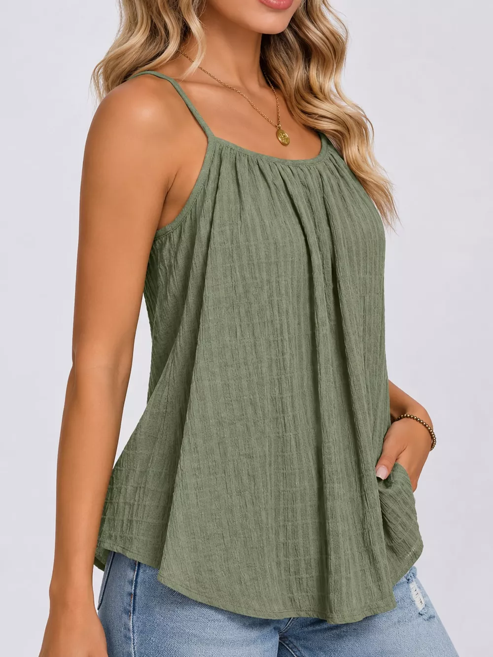 Casual Textured Cami, image 2