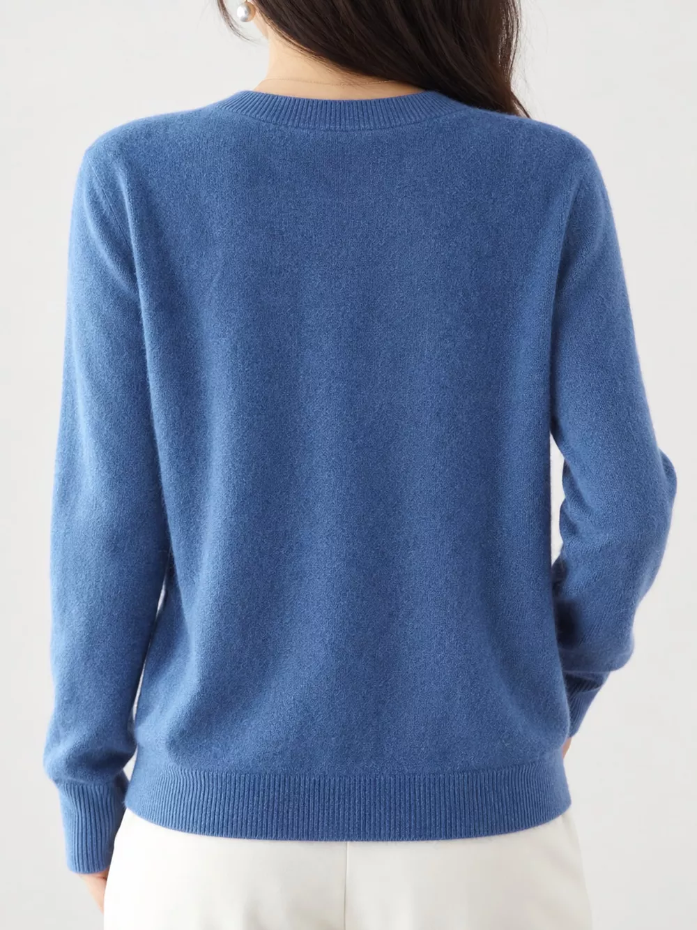 Classic Crew Neck Knit Cardigan, image 38