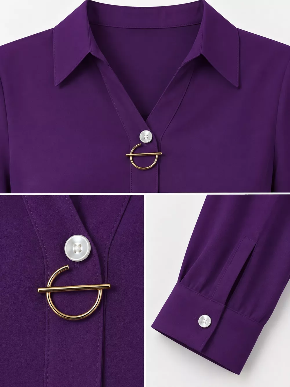 Long Sleeve Satin Blouse, image 48