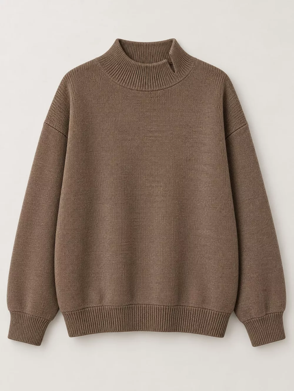 Oversized Mock Neck Long Sleeve Sweatshirt, image 48