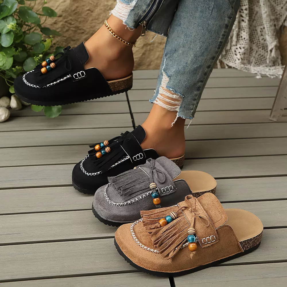 Tassel Round Toe Slip-Ons, image 2