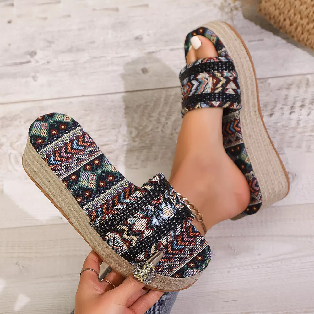 Open Toe Wedge Sandals, image 2