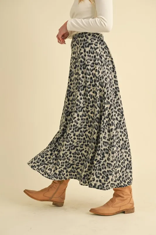 Leopard Midi Skirt, image 3