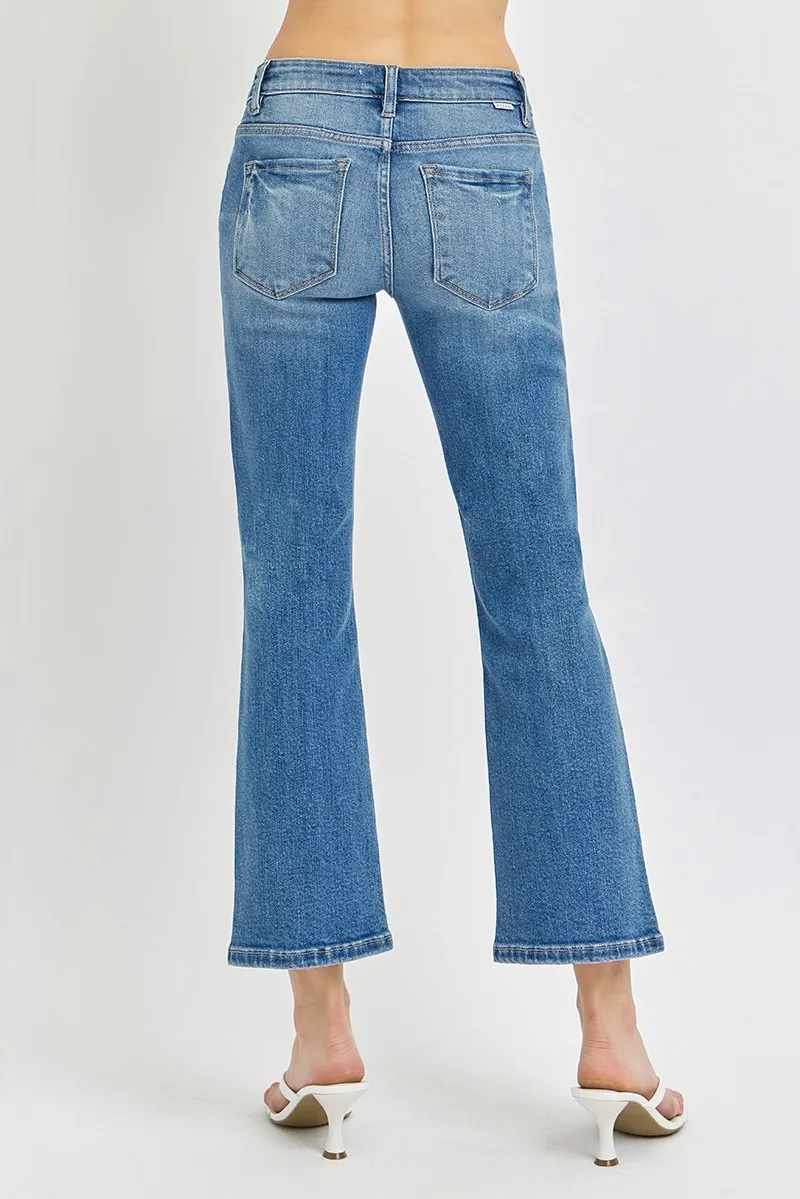 Full Size Low Rise Crop Flare Jeans Plus Size, image 2