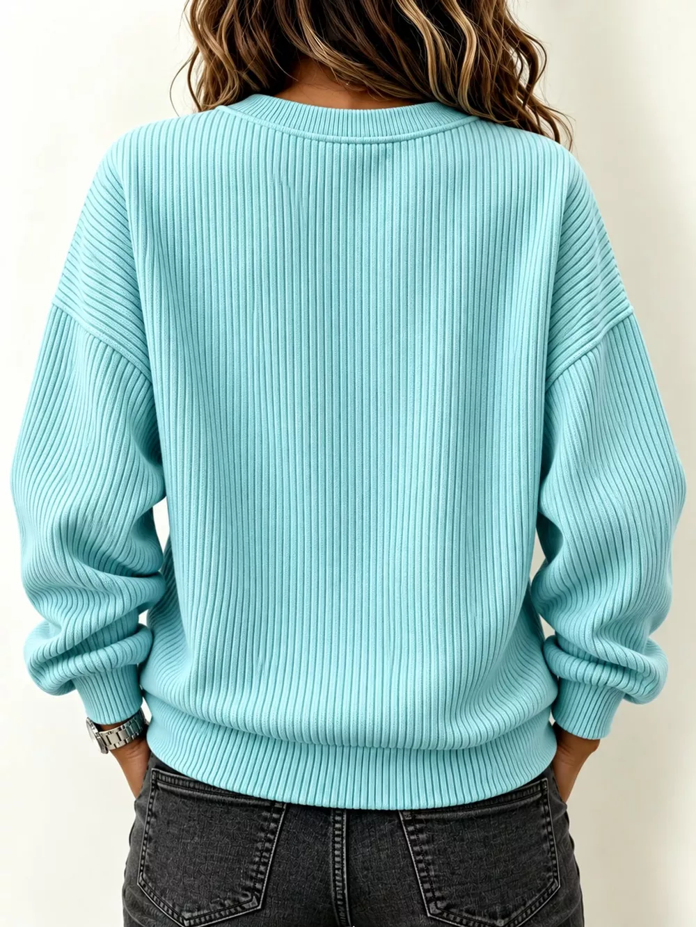 Full Size Quarter-Zip Dropped Shoulder Sweatshirt Plus Size, image 14