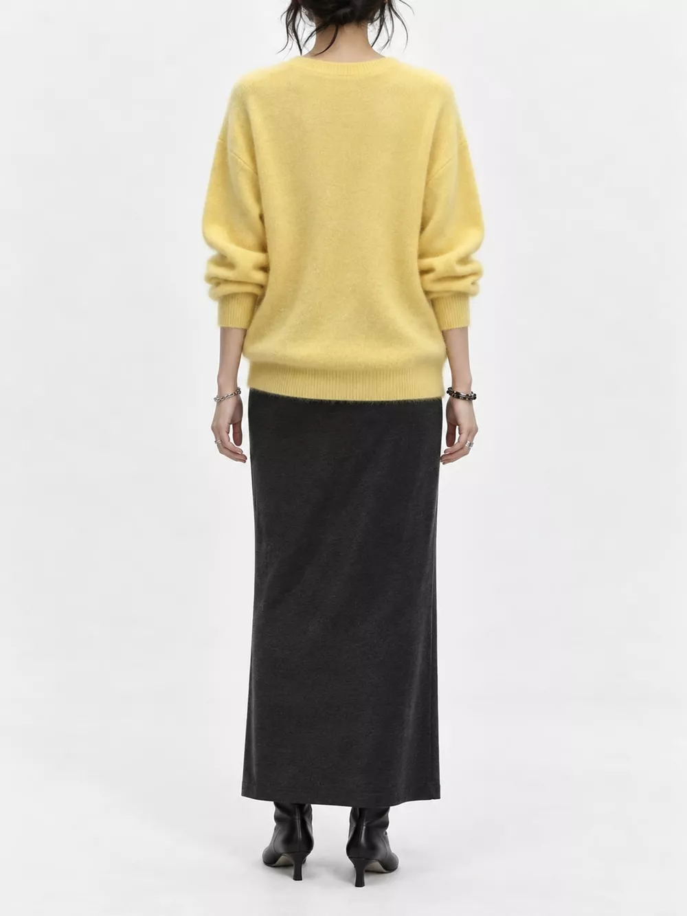 V-Neck Dropped Shoulder Sweater, image 6