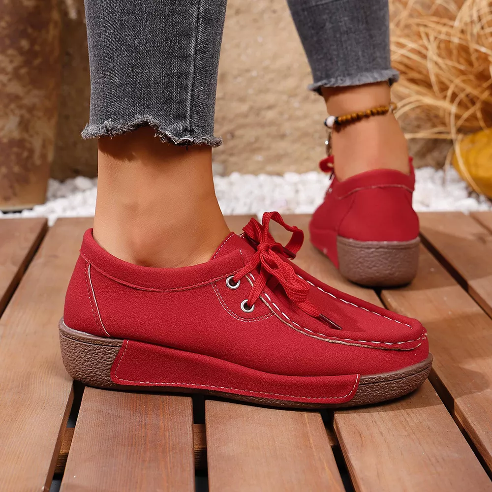 Lace Up Round Toe Sneakers, image 6