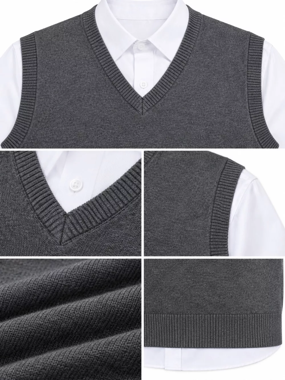 Men's Plus Size V-Neck Sweater Vest, image 15