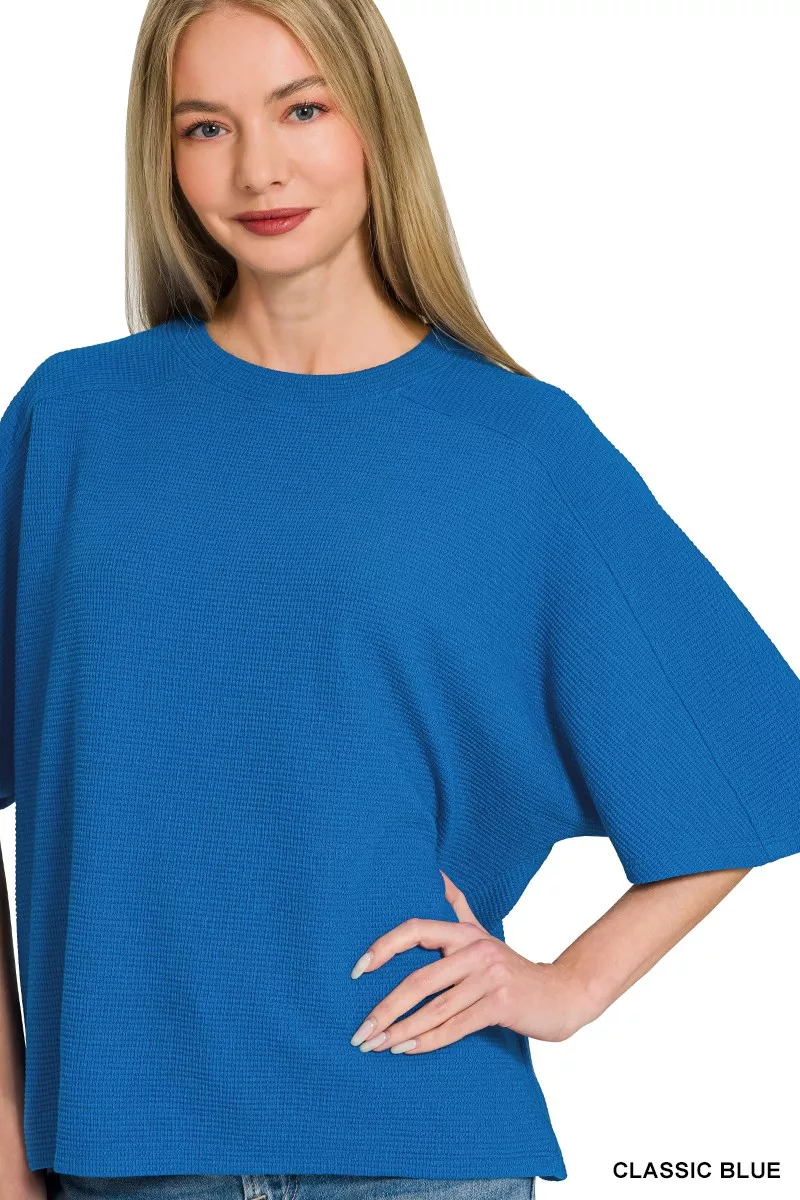 Double Knit Short Sleeve Top, image 2