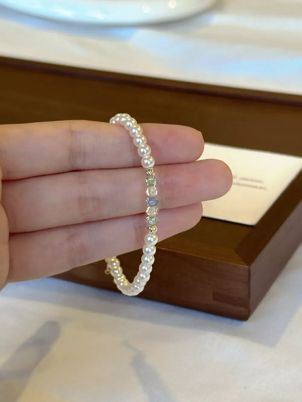 18K Gold-Plated Pearl Bracelet, image 6